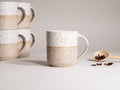 Ceramic Coffee Tea Mug Speckled White 14 oz Stoneware
