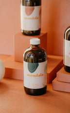 Close-up of the Sweet Spice chai bottle label