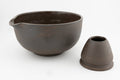 Matcha Set - Brown Stoneware | Bowl with Matching Whisk Holder | Chawan and Chasentate
