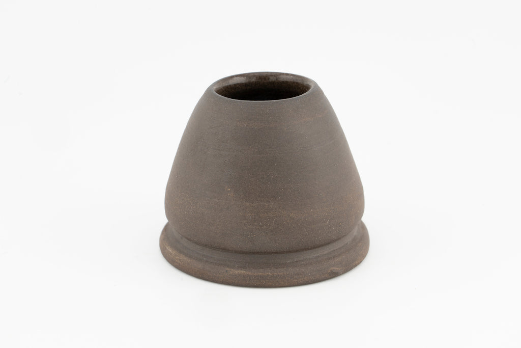 Matcha Set - Brown Stoneware | Bowl with Matching Whisk Holder | Chawan and Chasentate